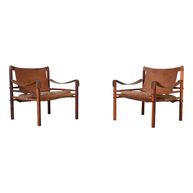 Sirocco Lounge Chairs attributed to Arne Norell, Denmark, 1960s, Set of 2 For Sale
