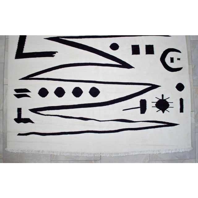 Paul Klee - Heroic Strokes of the Bow - Inspired Silk Hand Woven Area - Wall Rug 5′ × 6′9″ For Sale - Image 11 of 14