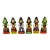 Vintage Boho Chic Folk Art Russian Hand Crafted Christmas Ornaments - Set of 6, Small. For Sale