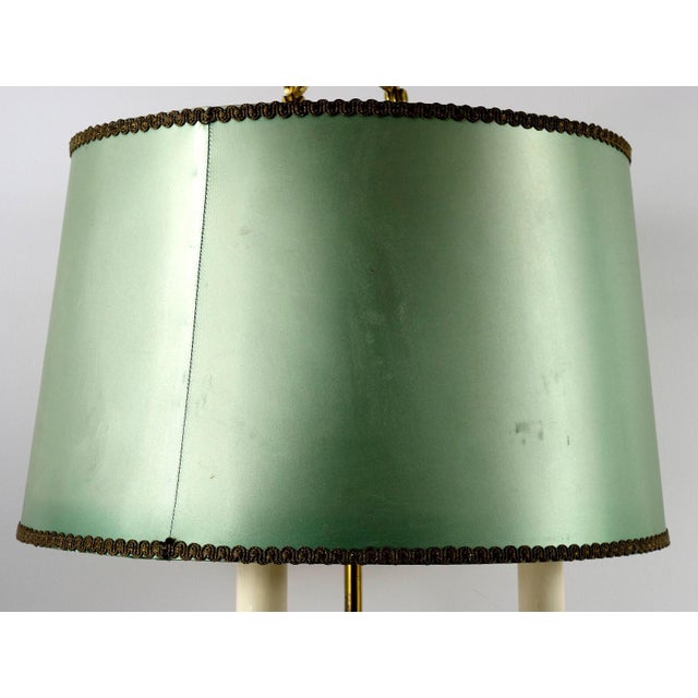 French Bouillotte Brass Shade Table Lamp from Unbekannt, 1950s For Sale - Image 9 of 11