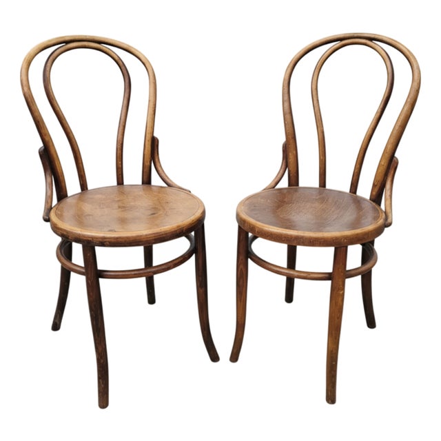 Bentwood Chairs attributed to Thonet (Fischel), 1920s, Set of 2 For Sale