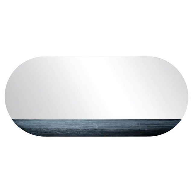 Metal Orizzonte 55120 Silver Oval Mirror by Disain1971 For Sale - Image 7 of 7