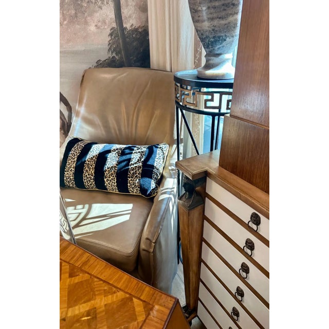 A masculine, pair of leather-wrapped statement chests, with a chic Parisian flair. Clean lined silhouettes, with...