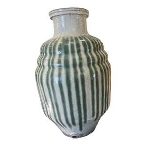 1870s Edo / Meiji Japanese Shigaraki Glazed Jar Vessel Container