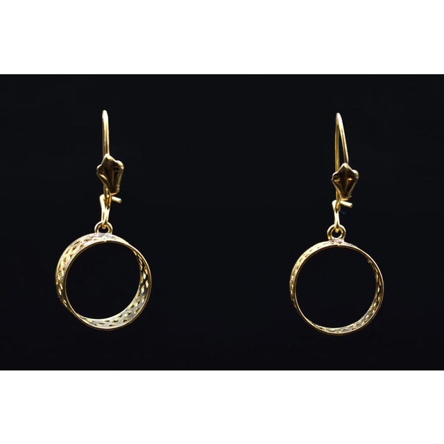 1980s The Shandons: Ladies Delicate 14K Gold Dangler Earrings, 2 Pieces For Sale - Image 5 of 8