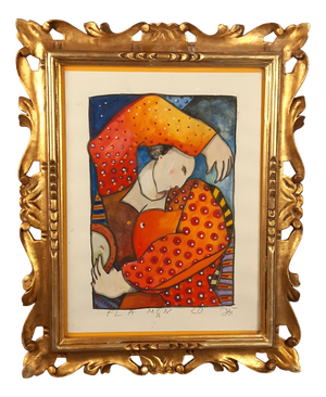 Flamenco, 20th Century, Mixed Media, Framed