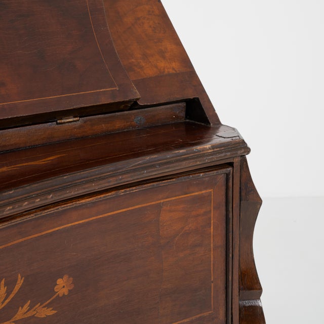 Neoclassical 19th Century Fine Inlaid Secretary Desk For Sale - Image 3 of 16