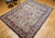 Vintage Persian Tabriz Rug, Hand-Knotted Wool, Allover Geometric Pattern, Ivory & Blue, 8x10 For Sale - Image 9 of 18