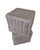 1950s Pair of Whitewashed Rattan Cubes For Sale - Image 4 of 4