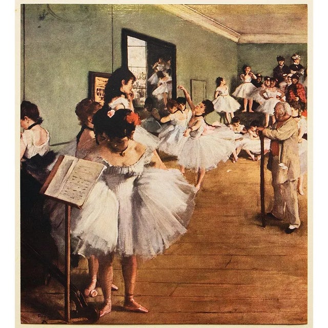1952 After Edgar Degas "The Dancing Class", First Edition Vintage Print For Sale In Dallas - Image 6 of 7