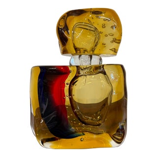 Large Perfume Bottle by Luigi Onesto, Murano, Sommerso, 1970s For Sale