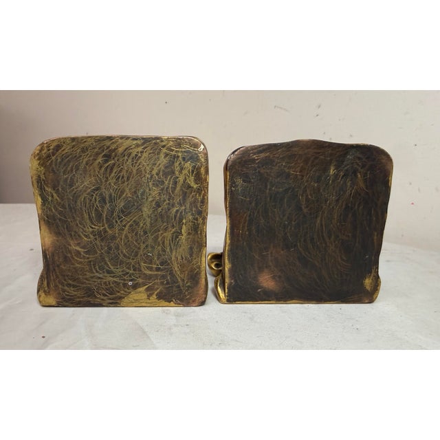 Pair of Antique 1800's Sterling Bronze Co Cherub Putti Ormolu Patinated Bookends For Sale - Image 16 of 17