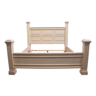 Altavista Lane Melrose Collection Contemporary Neoclassical Revival Off White King Size Bed 497-28 For Sale