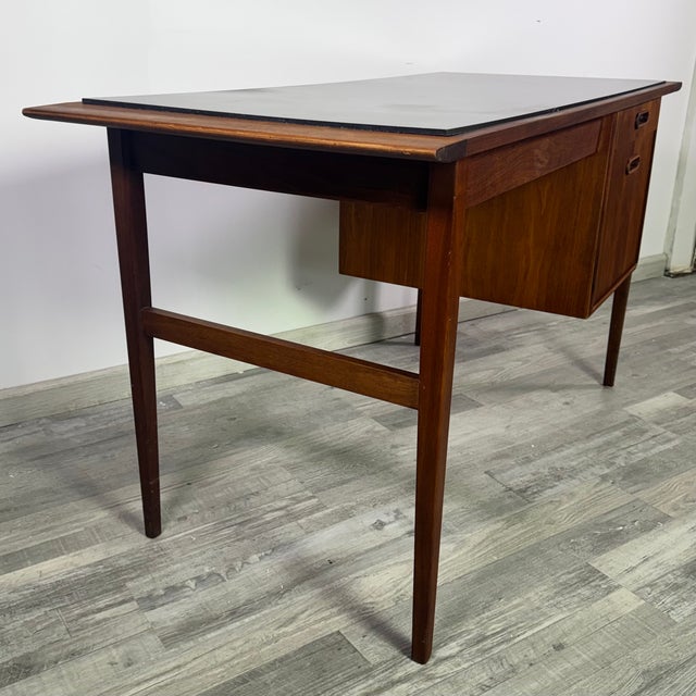 Founders Furniture Company 60's Vintage Jack Cartwright for Founders Slate Top Walnut Desk For Sale - Image 4 of 6
