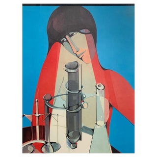 Alfio Rapisard, Knowledge and Power, Charcoal & Watercolor, Framed For Sale