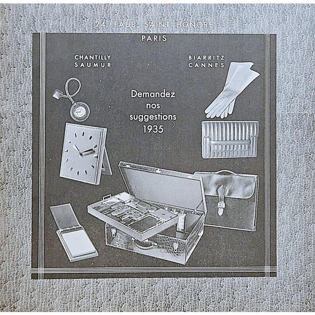 Contemporary 1935 Original French Hermes Advertisement Print- Luxury Products For Sale - Image 3 of 3