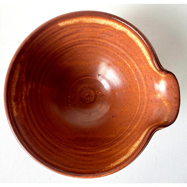1970s Vintage Classic Studio Art Pottery Batter Bowl-Signed For Sale - Image 5 of 7