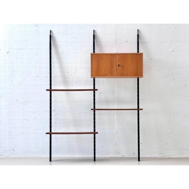Telescopic Wall Shelf with Hanging Cabinet, 1960s For Sale - Image 4 of 17