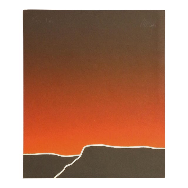 Peter Keefer "View" Signed #Ed Red Fine Art Western Landscape Taos New Mexico For Sale