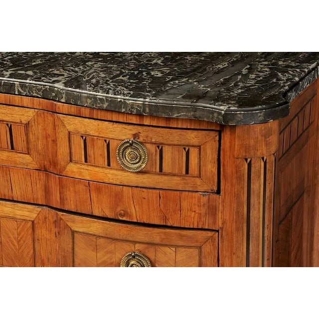 French, late 19th/early 20th century, parquetry veneers, bronze mounts, conforming top, 41 x 44 x 18-1/4 in. , Provenance:...