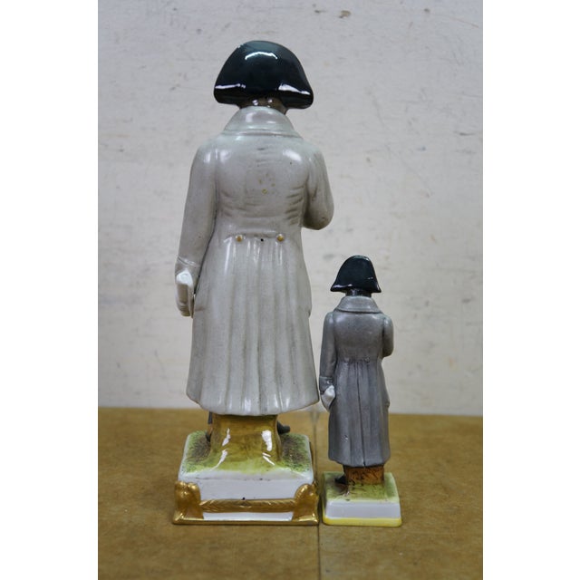 Antique German Scheibe Alsbach Kister KPM Napoleon Porcelain Figurines 6" & 10" For Sale - Image 6 of 13