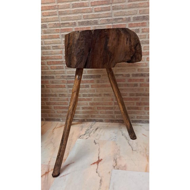 1900 - 1909 Primitive Side Table, 1900 For Sale - Image 5 of 11