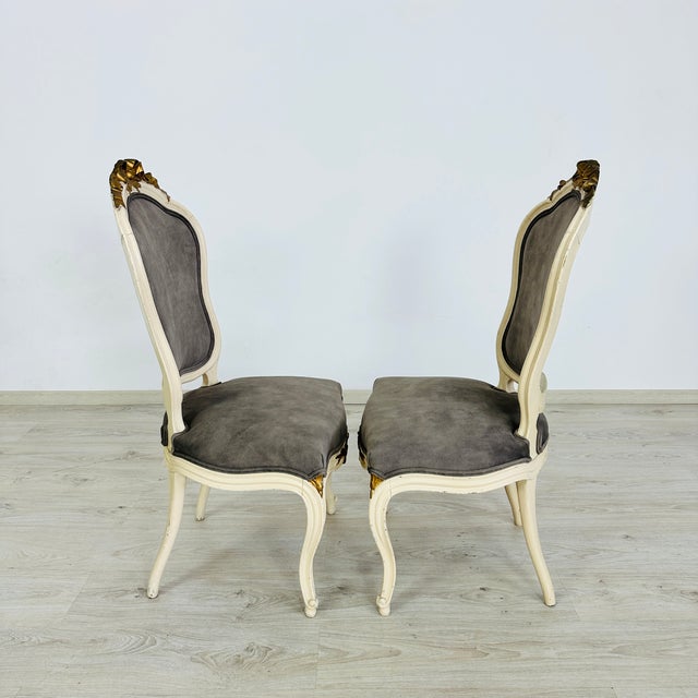 French Louis XV Accent Chairs – A Pair For Sale - Image 4 of 7
