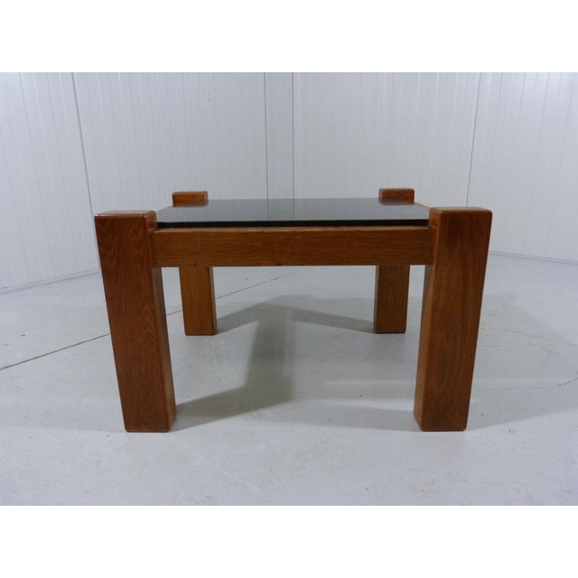 Brutalist Coffee Table in Oak & Natural Stone, 1970s For Sale - Image 11 of 15
