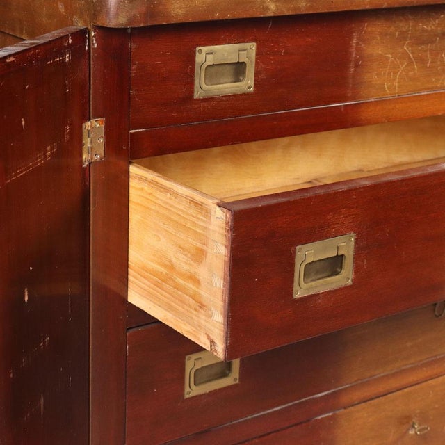 Vintage Chest of Drawers in Mahogany and Brass For Sale - Image 5 of 11