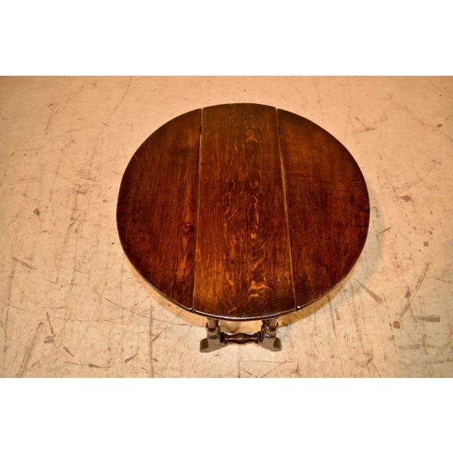 19th Century 19th Century English Oak Gate Leg Table For Sale - Image 5 of 8