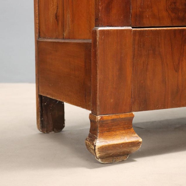 French Charles X Wardrobe in Walnut For Sale - Image 10 of 12
