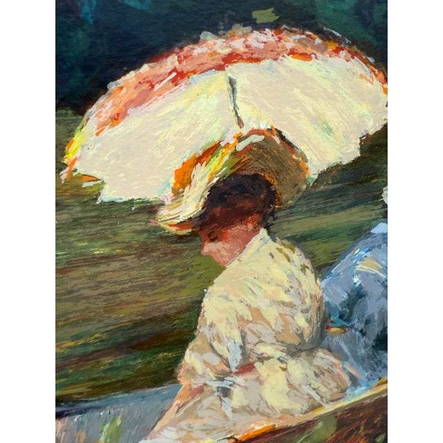 Late 20th Century Henri Plisson "Rowing" Limited Edition 125 of 295 Lithograph, Signed + Framed For Sale - Image 5 of 12