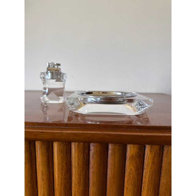 Transparent Hollywood Regency Lucite Smoking Set, Italy 1970 For Sale - Image 8 of 11