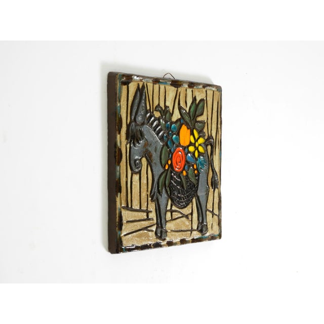 1950s Mid-Century Modern Ceramic Wall Plaque, 1950s For Sale - Image 5 of 18