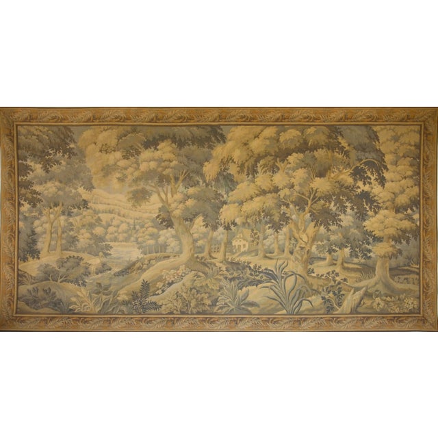 Large Verdure Wall Tapestry with Forest Landscape For Sale - Image 3 of 7
