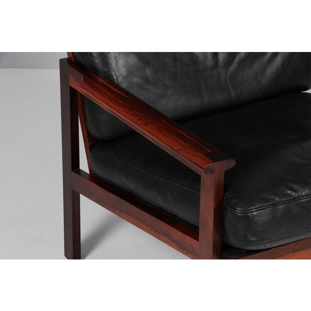 High Back Lounge Chair by Illum Wikkelsø for N. Eilersen, 1960s For Sale - Image 4 of 8