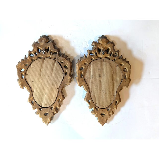 Late 19th Century Pair French 19th Century Carved Baroque Gilt Mirrors For Sale - Image 5 of 9