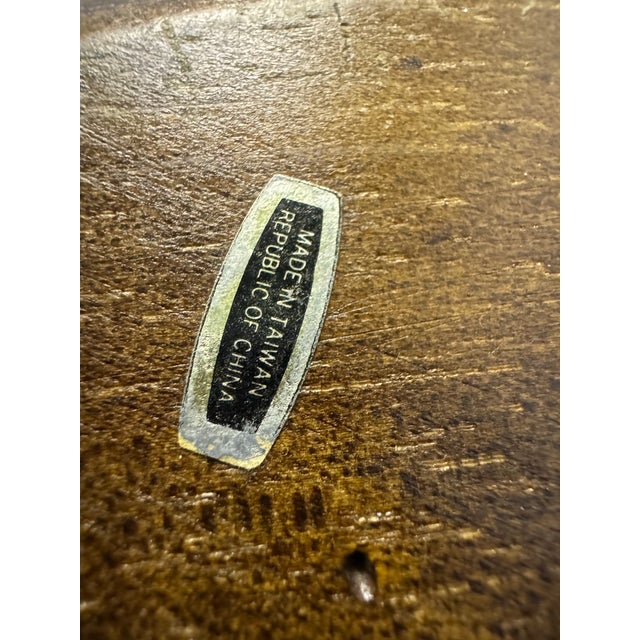 Carved Natural Wood Stained Large 16” Duck Decoy Glass Eyes Vintage For Sale - Image 9 of 10