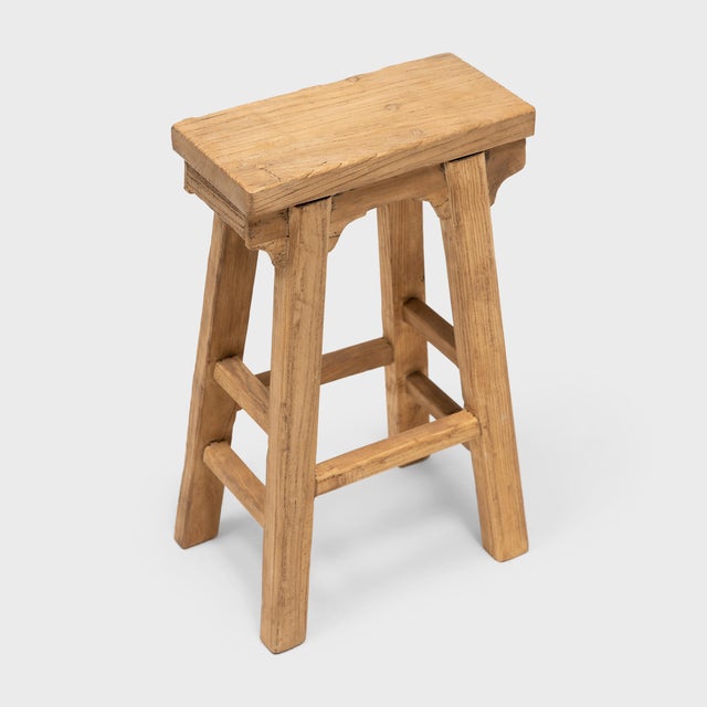 Contemporary Chinese Tall Provincial Stool For Sale - Image 3 of 5