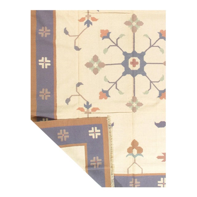 Contemporary 2020s Ivory Color Hand Woven Rug For Sale - Image 3 of 4