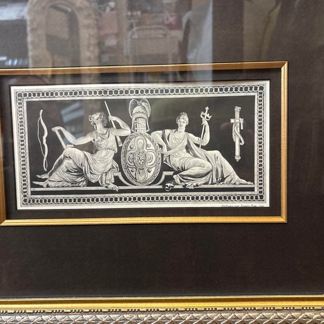 19th‑Century Neoclassical Engravings in Gilt Woven Frames - a Pair For Sale In Washington DC - Image 6 of 7