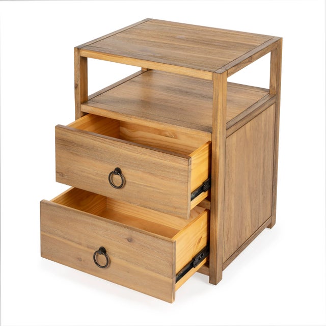 Lark Natural Wood Nightstand, Light Brown For Sale In Chicago - Image 6 of 11
