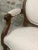 Louis XVI Style Carved Walnut Armchair with Beige Upholstery For Sale - Image 9 of 11