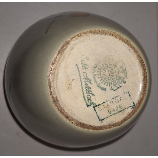 Antique Art Deco Ceramic Vase with Decoration by Villeroy & Boch, Mettlach, Saar-Basin, 1920s For Sale - Image 4 of 5