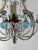 Glass French French Aqua Blue Murano Balls Beaded Swags W Spear Chandelier, Circa 1900 For Sale - Image 7 of 13