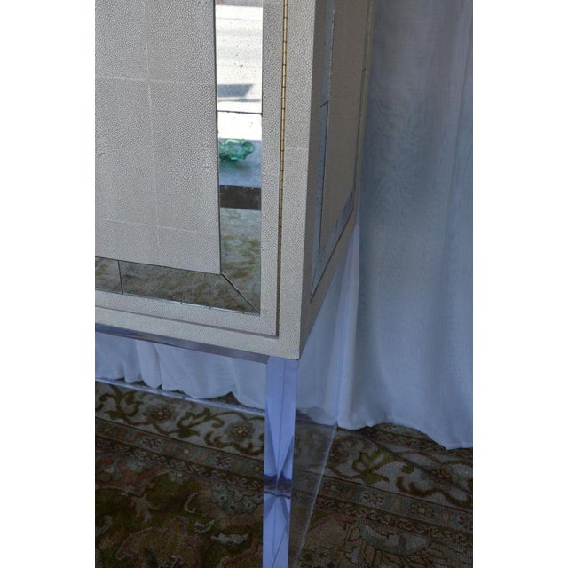 1980s Shagreen Bar Cabinet For Sale In Los Angeles - Image 6 of 11