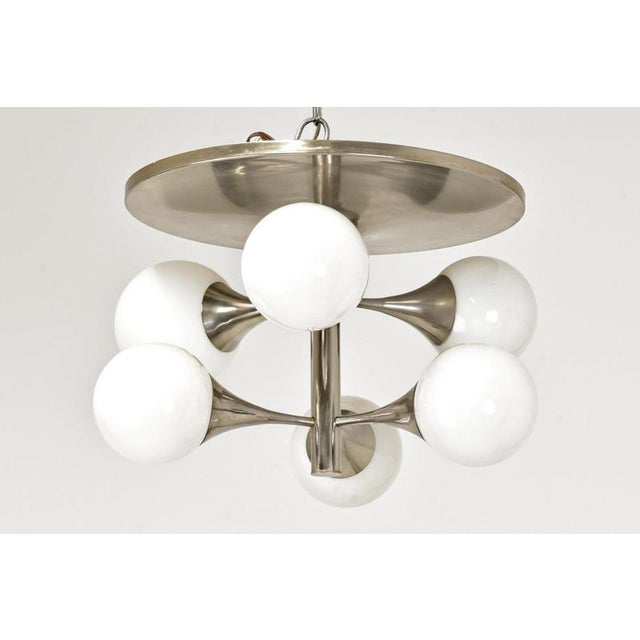 Ceiling Light with Opaque Glass Balls, Germany, 1960s For Sale - Image 9 of 10