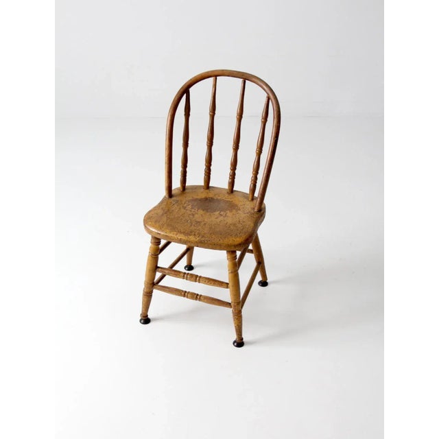 Early 20th Century Antique Spindle Back Chair For Sale - Image 5 of 8