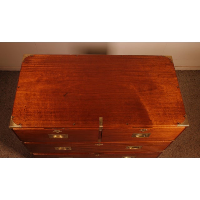 19th Century Naval Chest of Drawers in Light Mahogany For Sale - Image 12 of 13