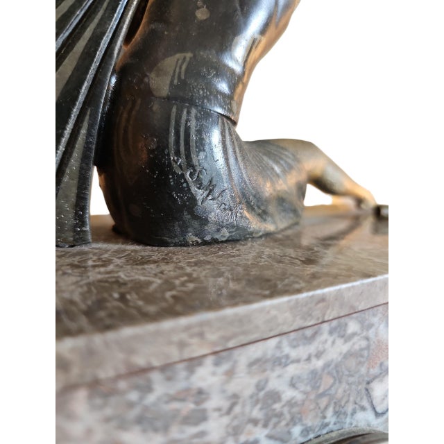 Late 19th Century Japy Freres Art Deco Marble Mantel Clock For Sale - Image 9 of 12